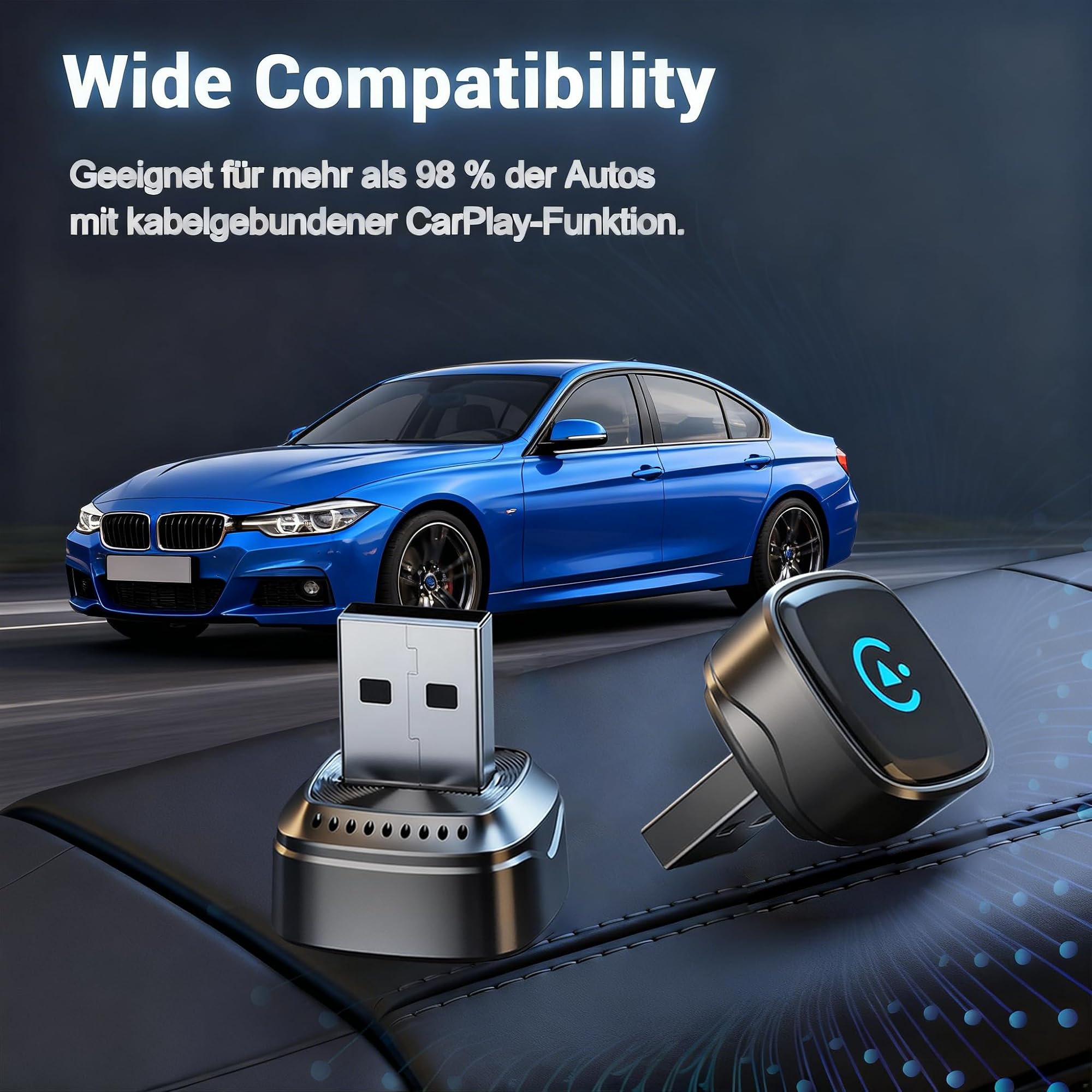 Bezprzewodowy adapter CarPlay w kolorze białym zdjęcie 8