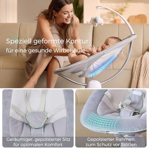 CocoSway elektryczny kołysanka dla niemowląt, ruch 3D, 6 ruchów i 4 zdjęcie 4